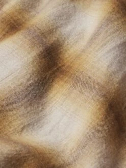 Light Weight Plaid Shirt -- Tan Plaid -Frame Sale Store MP25WSH009 TNPD FABRIC DET