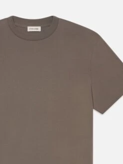 Light Cotton Tee -- Smoky Mocha -Frame Sale Store MS25JTE001 SMKM DET1