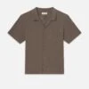 Jacquard Short Sleeve Relaxed Shirt -- Dark Sage