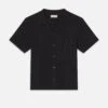 Jacquard Short Sleeve Relaxed Shirt -- Black