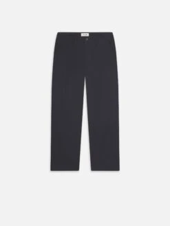 Cotton Relaxed Trousers -- Dark Navy