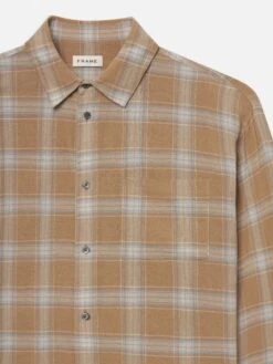 Plaid Shirt -- Beige Plaid -Frame Sale Store MS25WSH008 BEPL DET