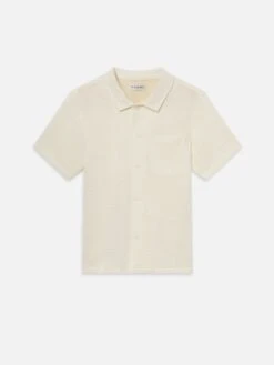 Open Weave Short Sleeve Shirt -- Cream