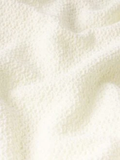 Open Weave Short Sleeve Shirt -- Cream -Frame Sale Store MS25WSH015 CREA FABRIC DETAIL