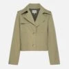 Short Trench Jacket -- Khaki