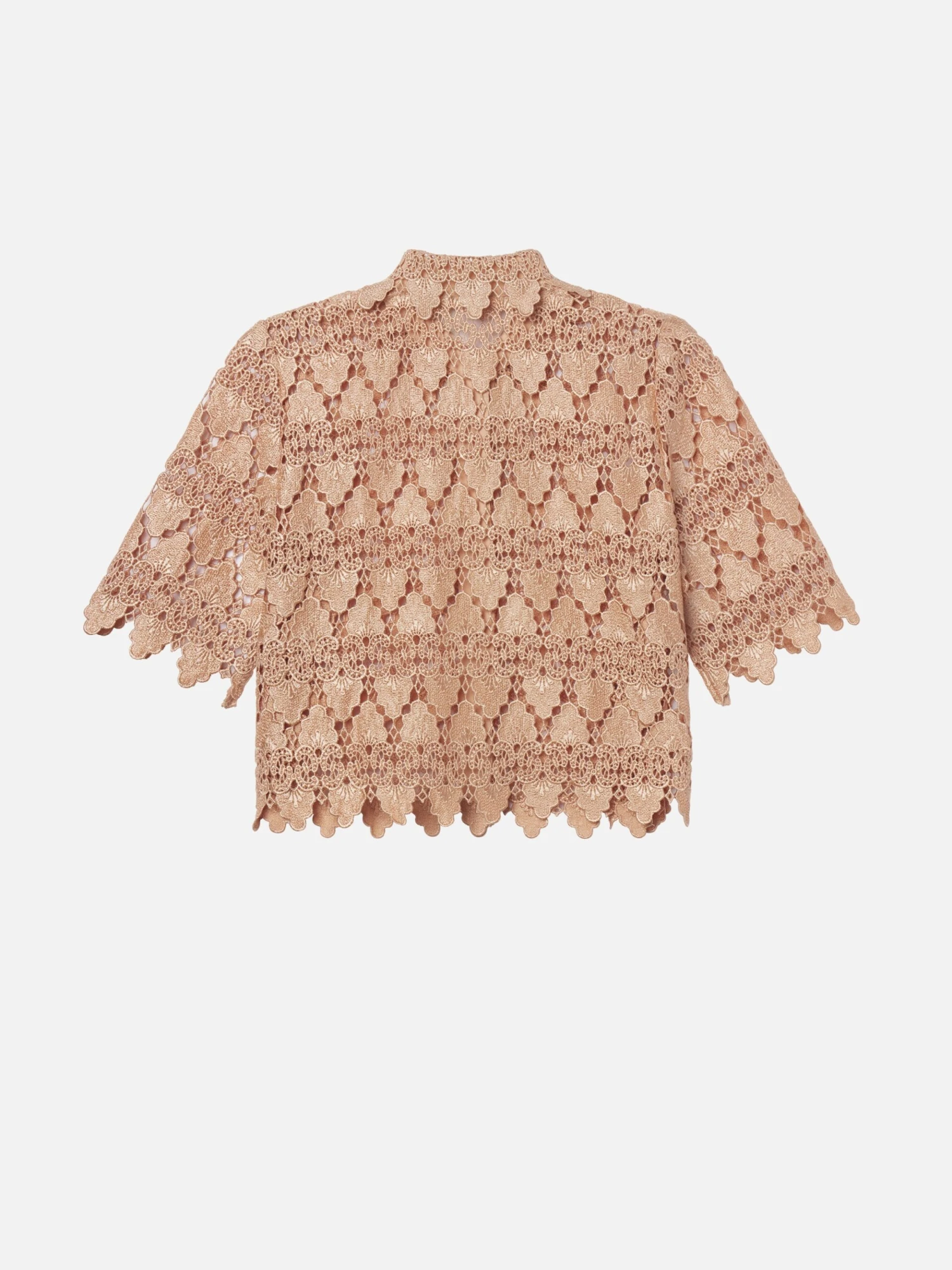 The Lace Button Up Shirt -- Blush 3 The Lace Button Up Shirt -- Blush - Image 3