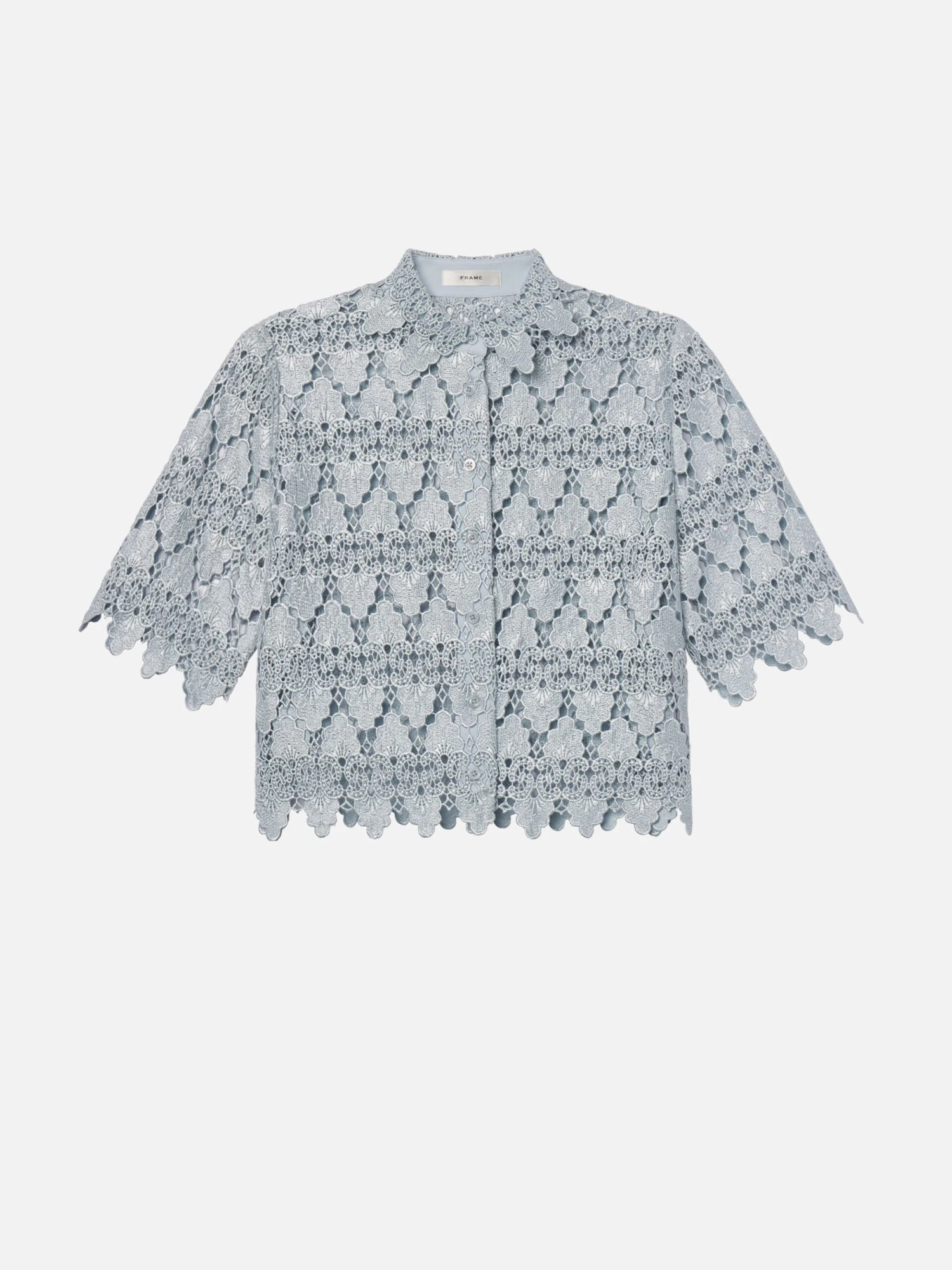 The Lace Button Up Shirt -- Sky Blue 1 The Lace Button Up Shirt -- Sky Blue
