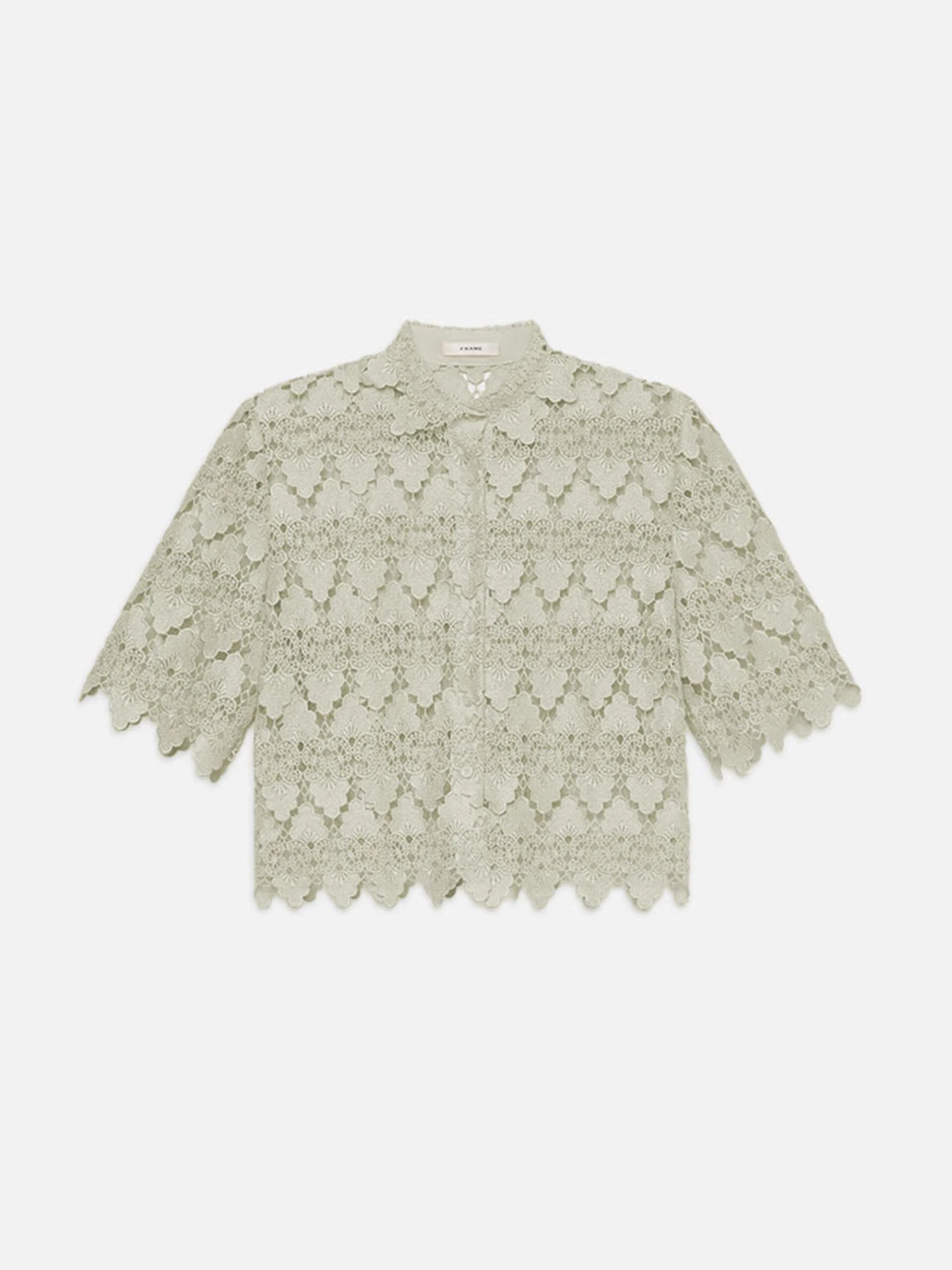 The Lace Button Up Shirt -- Soft Mint 1 The Lace Button Up Shirt -- Soft Mint