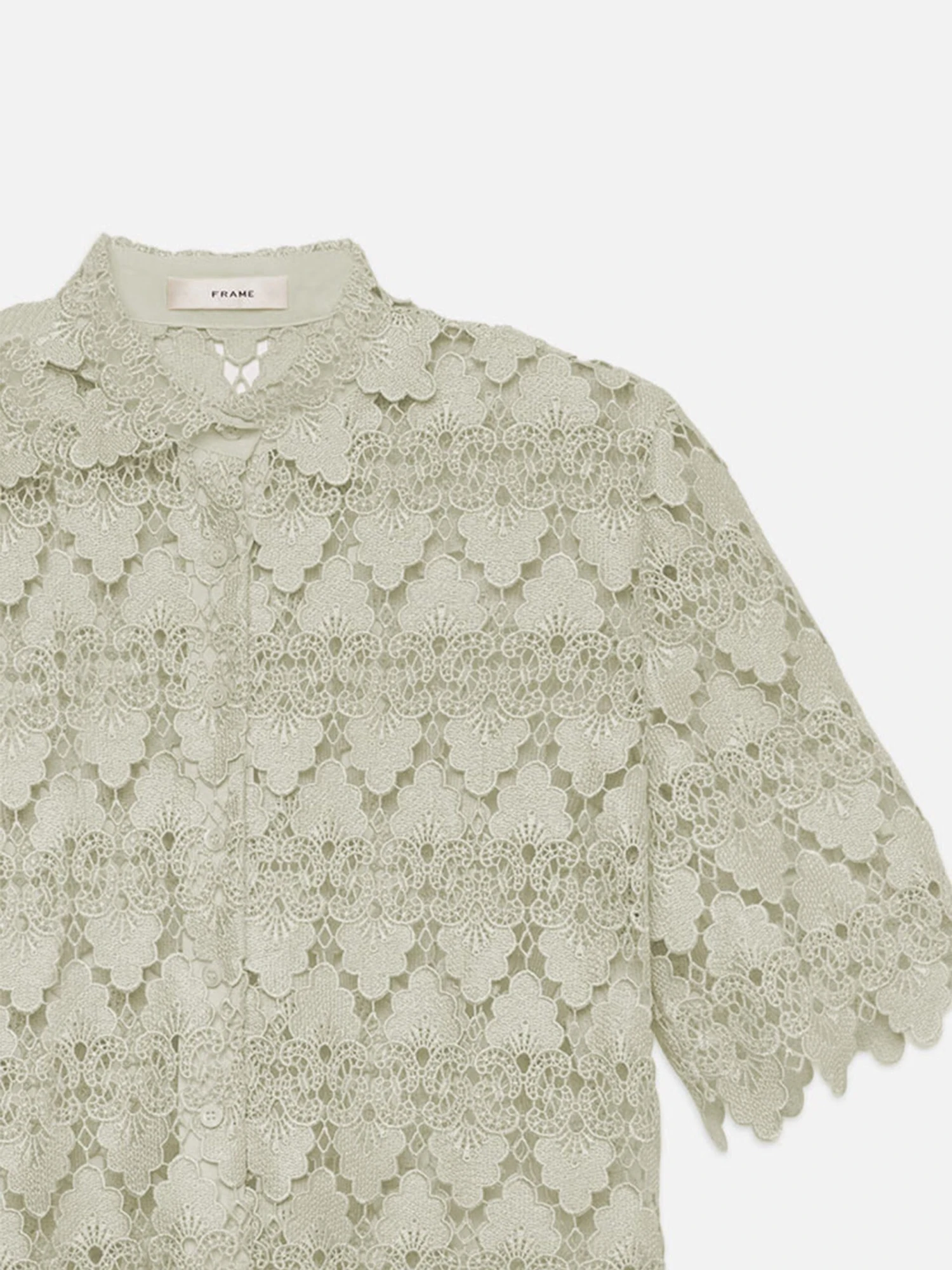 The Lace Button Up Shirt -- Soft Mint 3 The Lace Button Up Shirt -- Soft Mint - Image 3