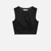 The Mesh Twist Tank -- Black