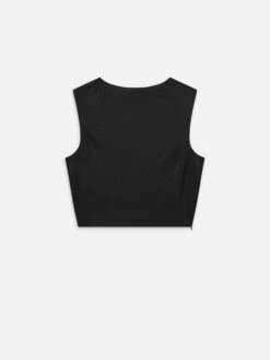 The Mesh Twist Tank -- Black -Frame Sale Store WE25JKT001 BLK B