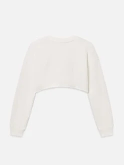 Sotheby’s Women's Cropped Sweatshirt -- Cream -Frame Sale Store WE25JSS002 CREA B