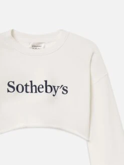 Sotheby’s Women's Cropped Sweatshirt -- Cream -Frame Sale Store WE25JSS002 CREA DET