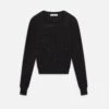 The Sheer Stripe Sweater -- Black