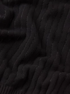 The Sheer Stripe Sweater -- Black -Frame Sale Store WE25KSW002 BLK FABRICDETAIL
