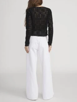 The Crochet Cardi -- Black -Frame Sale Store WE25KSW008 BLK 3356