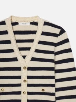 The Harbor Cardigan -- Navy Multi -Frame Sale Store WE25KSW014 NAMU DET