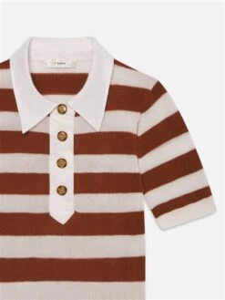 The Bold Stripe Polo -- Chestnut Multi -Frame Sale Store WE25KSW032 CNMU DET
