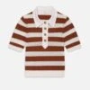 The Bold Stripe Polo -- Chestnut Multi