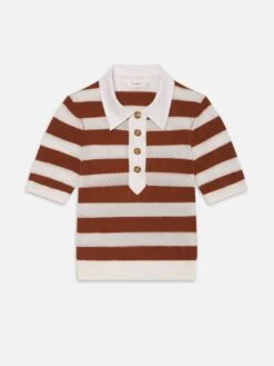The Bold Stripe Polo -- Chestnut Multi