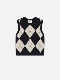 Sotheby’s Women's Argyle Vest -- Navy Multi
