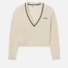 Sotheby’s Women's V-Neck Sweater -- Cream