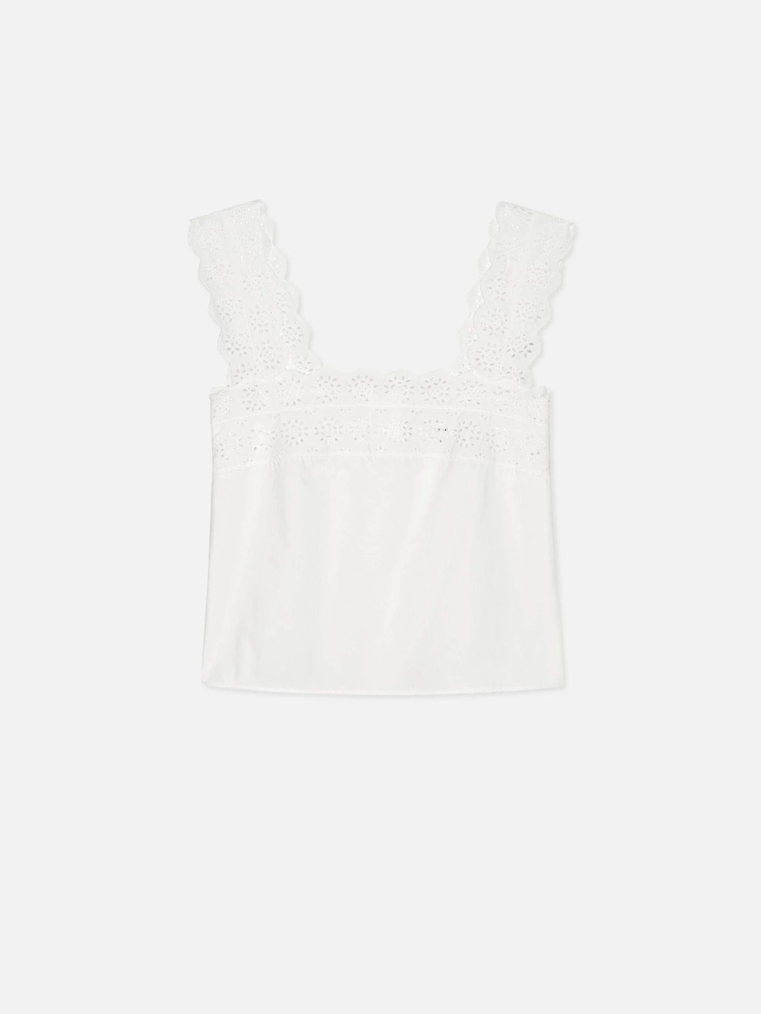 The Eyelet Tank -- White 1 The Eyelet Tank -- White