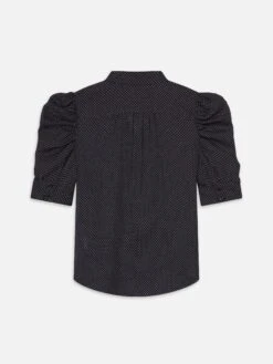 The Polka Dot Gillian Top -- Navy Multi 5 The Polka Dot Gillian Top -- Navy Multi -Frame Sale Store WE25WBL024 NAMU B