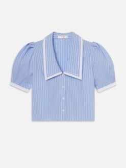 The Stripe Sailor Blouse -- Oxford Blue Multi