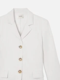 The Linen Smart Blazer -- White -Frame Sale Store WE25WBZ003 WHT DET
