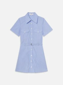 The Striped Safari Dress -- Oxford Blue Multi