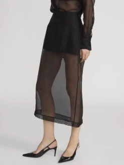 The Silk Organza Skirt -- Black -Frame Sale Store WE25WSH023 BLK WE25WSK002 BLK 2605
