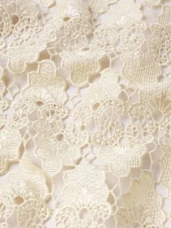 The Lace Button Up Shirt -- Ecru -Frame Sale Store WF24WSH027 ECRU FABRIC DETAIL