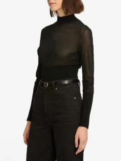 The Sleek Sweater -- Black -Frame Sale Store WF25KSW006 BLK 12483