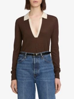 The Two Tone Polo -- Coffee Multi -Frame Sale Store WF25KSW013 COFM 7055