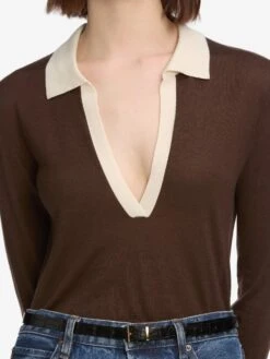 The Two Tone Polo -- Coffee Multi -Frame Sale Store WF25KSW013 COFM 7056