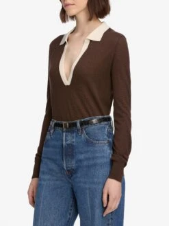 The Two Tone Polo -- Coffee Multi -Frame Sale Store WF25KSW013 COFM 7066