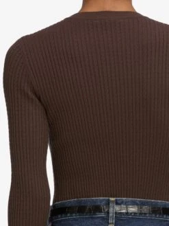 The Fine Cable Sweater -- Coffee -Frame Sale Store WF25KSW014 CFFE 6626