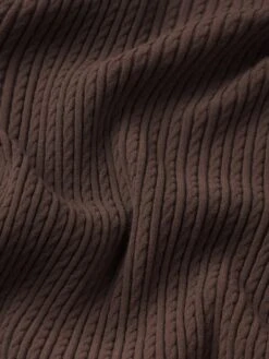 The Fine Cable Sweater -- Coffee -Frame Sale Store WF25KSW014 CFFE FABRICDETAIL
