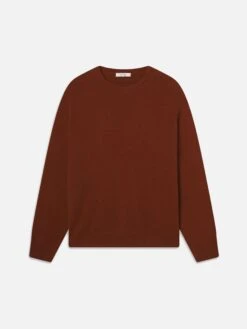 The Cashmere Brushed Sweater -- Rust