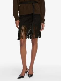 The Saddle Skirt -- Black -Frame Sale Store WF25KSW020 CFFE WF25ABT007 BLK WF25LSK003 BLK 4865