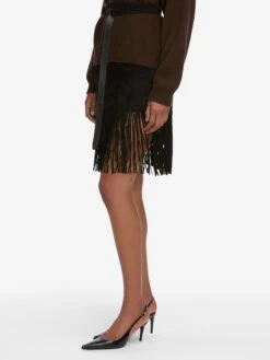 The Saddle Skirt -- Black -Frame Sale Store WF25KSW020 CFFE WF25ABT007 BLK WF25LSK003 BLK 4882