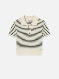 The Keyhole Polo -- Cream Multi