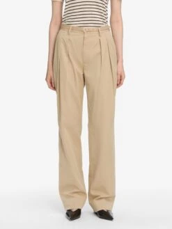 The Pleated Stilt Trouser -- Light Khaki 9 The Pleated Stilt Trouser -- Light Khaki -Frame Sale Store WF25KSW035 CREM WF25WPA002 LTKH 6256 v2