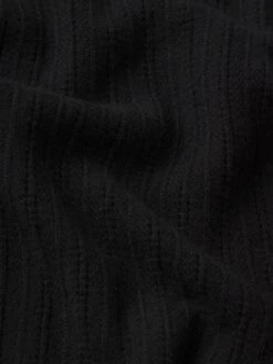 The Ladder Pointelle Sweater -- Black -Frame Sale Store WF25KSW039 BLK FABRICDETAIL