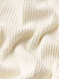 The Fine Cable Tee -- Cream -Frame Sale Store WF25KSW042 CREA FABRICDETAIL