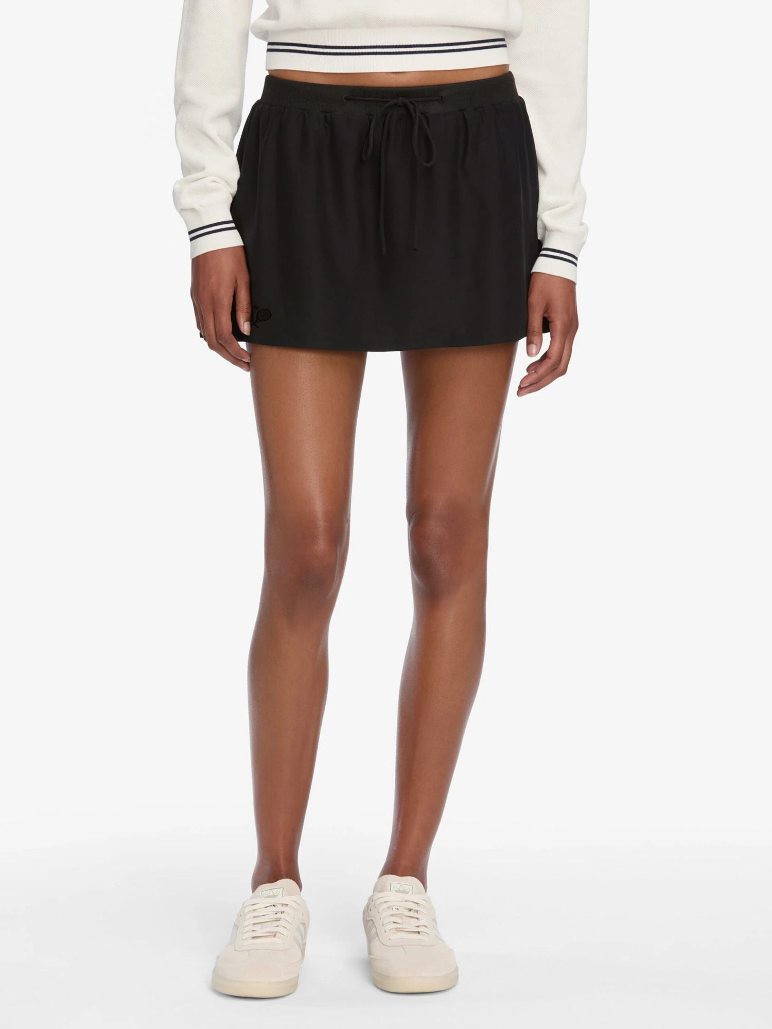 The Tennis Drawstring Skirt -- Navy 3 The Tennis Drawstring Skirt -- Navy - Image 3