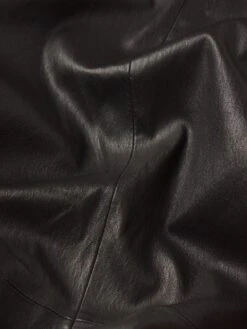 The Peak Lapel Leather Blazer -- Black -Frame Sale Store WF25LBZ001 BLK FABRICDETAIL