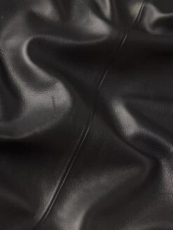 The Leather Pinafore Dress -- Black 11 The Leather Pinafore Dress -- Black -Frame Sale Store WF25LDR001 BLK FABRICDETAIL