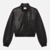 The Leather Harrington Jacket -- Black